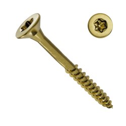 Spanplattenschrauben 4 x 40 mm gelb-verzinkt Teilgewinde...