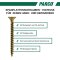 Spanplattenschrauben 4 x 40 mm gelb-verzinkt Vollgewinde Torx 20 - 500 Stück