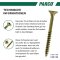 PARCO Spanplattenschrauben 6 x 220 mm gelb verzinkt Teilgewinde Torx 30 - 100 Stück