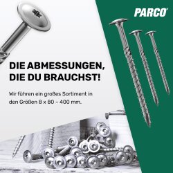 Tellerkopfschrauben verzinkt 6 x 240 mm Torx 30 – 100 Stück