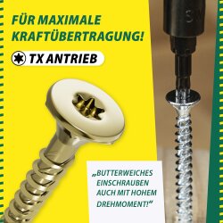 Jet-Fast Universalschrauben 5,0x140mm TX20 TG. Gelb-vz. 100 Stück