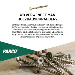 Holzbauschrauben 8 x 240 mm gelb verzinkt Torx 40 – 50 Stück