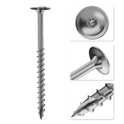 Tellerkopfschrauben Edelstahl 8 x 140 mm Torx 40 - 50 Stück