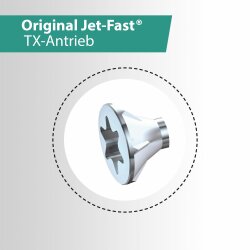 Jet-Fast Universalschrauben 3,0x25mm TX10 TG Pro Inox 200 Stück