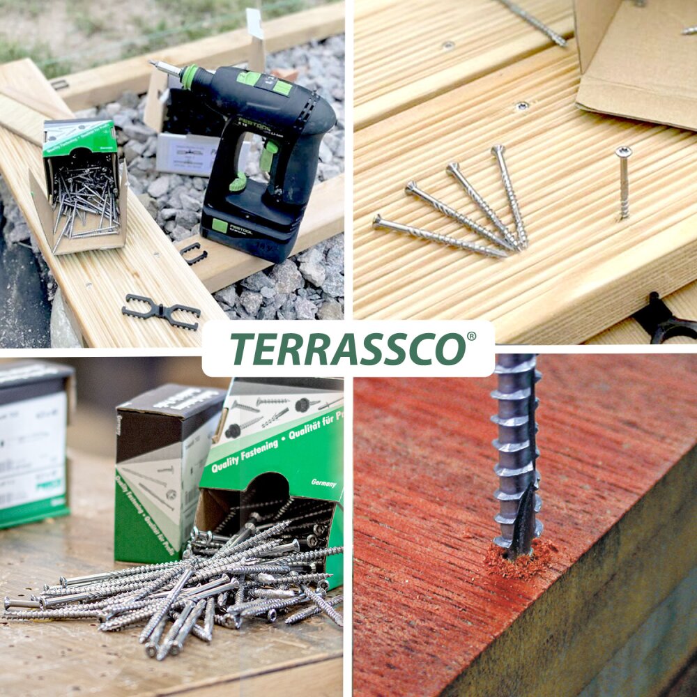 Terrassenschrauben – Edelstahl C1, A2 & A4 Für Holz & WPC