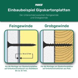Schnellbauschrauben 4,8 x 90 mm Feingewinde PH2 - 250 Stück