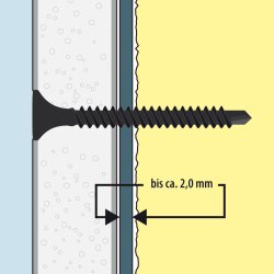 Schnellbauschrauben 3,5 x 55 mm mit Bohrspitze - 500 Stück