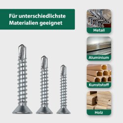 Bohrschrauben Senkkopf DIN 7504 verzinkt 4,8 x 16 mm - 1000 Stück
