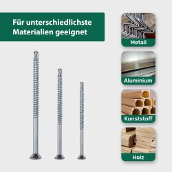 Bohrschrauben Senkkopf DIN 7504 verzinkt 4,8 x 60 mm - 250 Stück