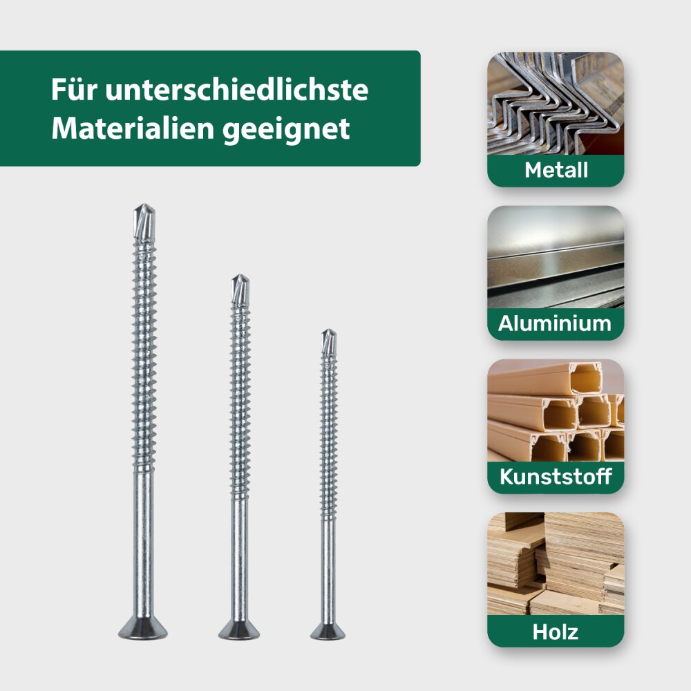 Bohrschrauben END Edelstahl A2 E-X BOHR 3 5,5x65 100 Stück, 96,27