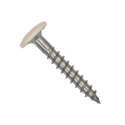 Fassadenschrauben Edelstahl A2 Cremeweiß RAL 9001 - 4,8 x 38 mm 100 Stück