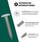 TWISTEC Trespo Gevelschroeven 4,8 x 38 mm RAL 9010 – 100 Stuks