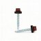 Trapezblechschrauben 4,8 x 35 mm Oxidrot RAL 3009  - 100 Stück