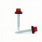 Trapezblechschrauben 4,8 x 35 mm Korallenrot RAL 3016 - 100 Stück