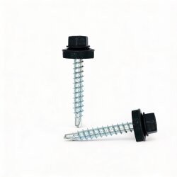 Trapezblechschrauben 4,8 x 35 mm RAL 9011 Graphitschwarz - 100 Stück