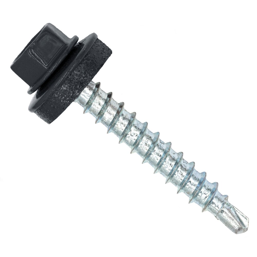 50 Stück Kalotten Trapez 26/50° + Spenglerschrauben 4,5x60mm RAL 7016 Anthrazit