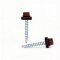 Trapezblechschrauben 4,8 x 60 mm Rotbraun RAL 8012 - 100 Stück