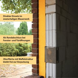 Mauerrandstreifen XPS 1250 x 120 x 80 mm - Palette à 285 m