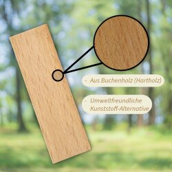 Holz-Verglasungsklötze 80 x 24 x 1 mm (Natur) - 1000 Stück