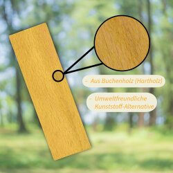 Holz-Verglasungsklötze 80 x 24 x 4 mm (Gelb) - 1000 Stück