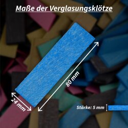 Holz-Verglasungsklötze 80 x 24 x 5 mm (Blau) - 1000 Stück
