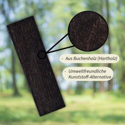 Holz-Verglasungsklötze 80 x 24 x 6 mm (Schwarz) - 500 Stück