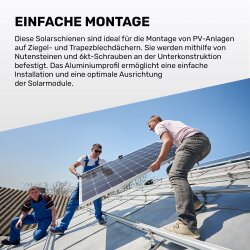 PV-Montageschiene 40 x 40 mm Alu - 5,9 m