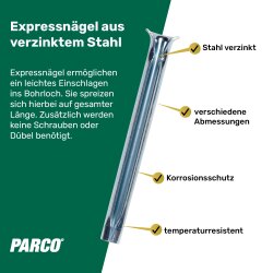 PARCO Expressnägel 8 x 110 mm - 100 Stück