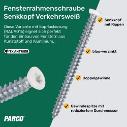 Fensterrahmenschrauben 7,5 x 212 mm