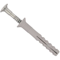 Nageldübel 6 x 60 mm Flachkopf - 200 Stück