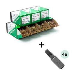 Spanplattenschrauben Set 4900 Stück inkl. TX-Bits