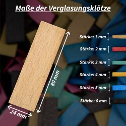 Holz-Verglasungsklötze 24 mm 600 Stück