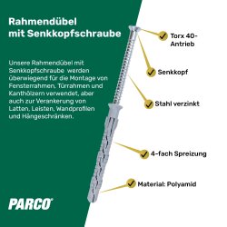 Rahmendübel 10 x 230 mm Torx 40 - 25 Stück