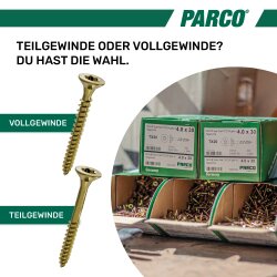 Spanplattenschrauben gelb-verzinkt Torx