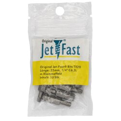 Jet-Fast Bits TX10, TX20, TX30 10 Stück 25mm Torx TX für Jet-Fast Universalschrauben