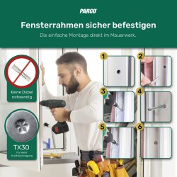 PARCO Fensterrahmenschrauben Typ Universal Senkkopf