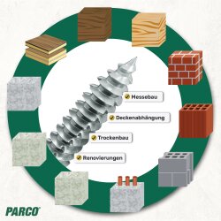 Kozijnschroeven platkop 7,5 x 202 mm verzinkt Torx 30 – 100 Stuks