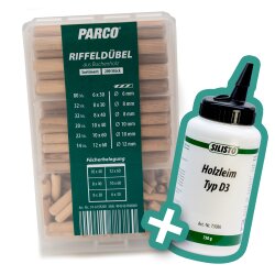 PARCO Riffeld&uuml;bel Sortiment + Holzleim