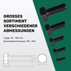 Sechskantschrauben DIN 933 M12 x 80 mm - 50 Stück