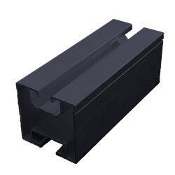 PV-Montageschienen schwarz 40 x 40 mm Typ N Alu (1,4mm)