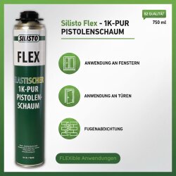 SILISTO®FLEX Elastischer Pistolenschaum B2 - 750 ml 3 Stück
