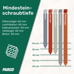 Fensterrahmenschrauben Senkkopf Edelstahl 7,5 x 150 mm - 100 Stück