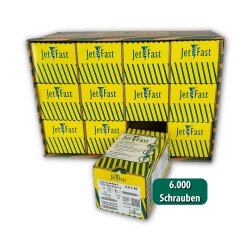 Jet Fast Universalschrauben 4 x 40 mm verzinkt – Umkarton 12 × 500 Stück