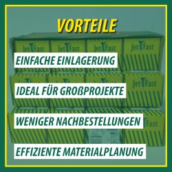Jet Fast Universalschrauben 4 x 40 mm verzinkt – Umkarton 12 × 500 Stück