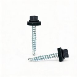 Trapezblechschrauben 4,8 x 35 mm RAL 7016 Anthrazitgrau – Umkarton 24 × 100 Stück