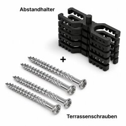Terrassen-Set aus Abstandhaltern inkl. Terrassenschrauben