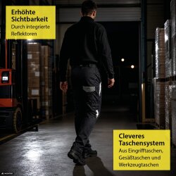 Jet-Fast Workwear Arbeitshose schwarz/grau