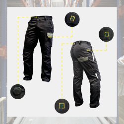 Jet-Fast Workwear Arbeitshose schwarz/grau