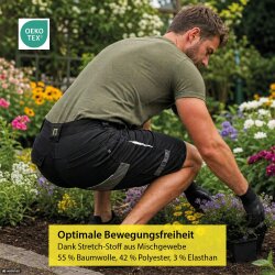Jet-Fast Workwear Arbeitshose kurz schwarz/grau