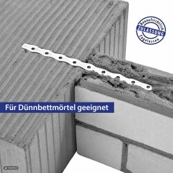 Maueranker Edelstahl 300 x 15 x 0,5 mm